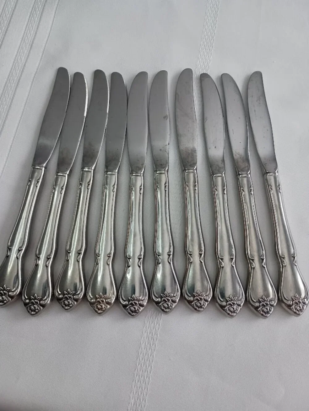 Oneida Arbor Rose set of 10 Dinner Knives Stainless Flatware